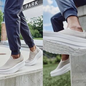 OOFOS Light Gray Slip-On Sneakers